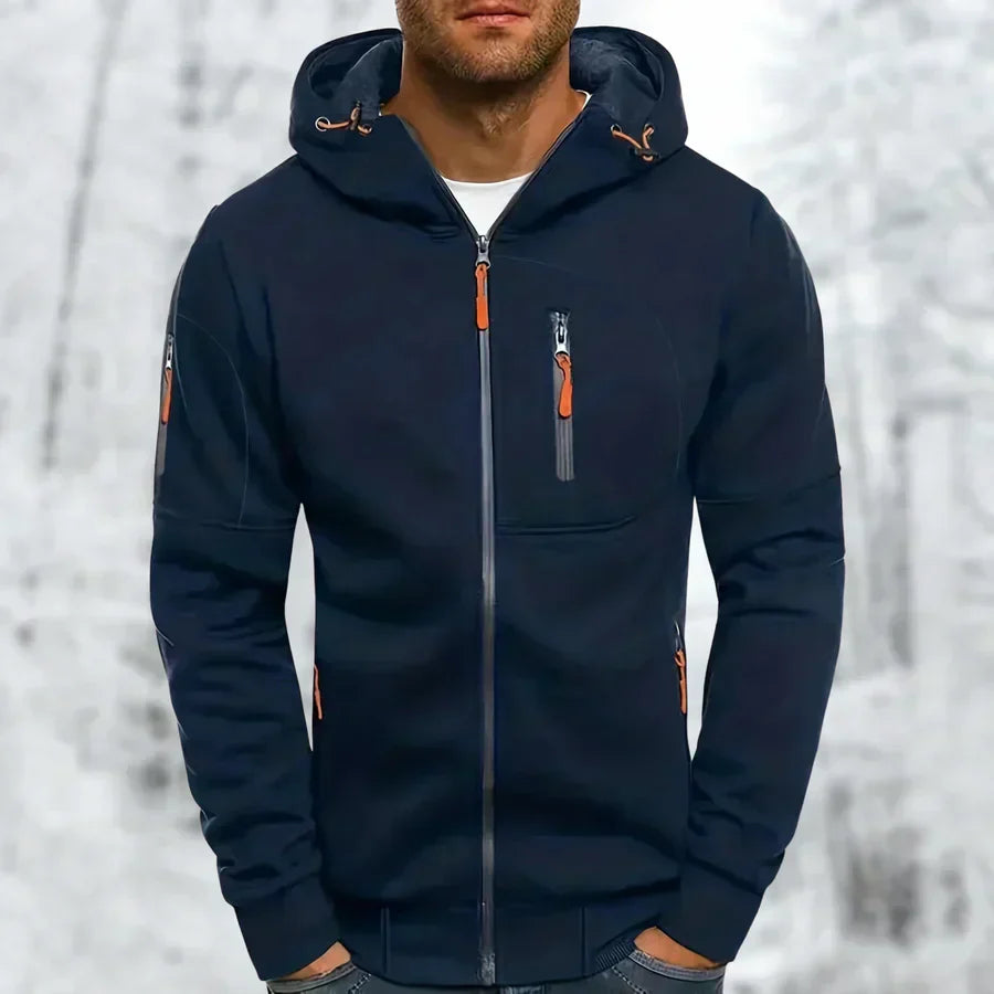 Herren Hoodie | Kapuze mit Reißverschluss und Brusttasche