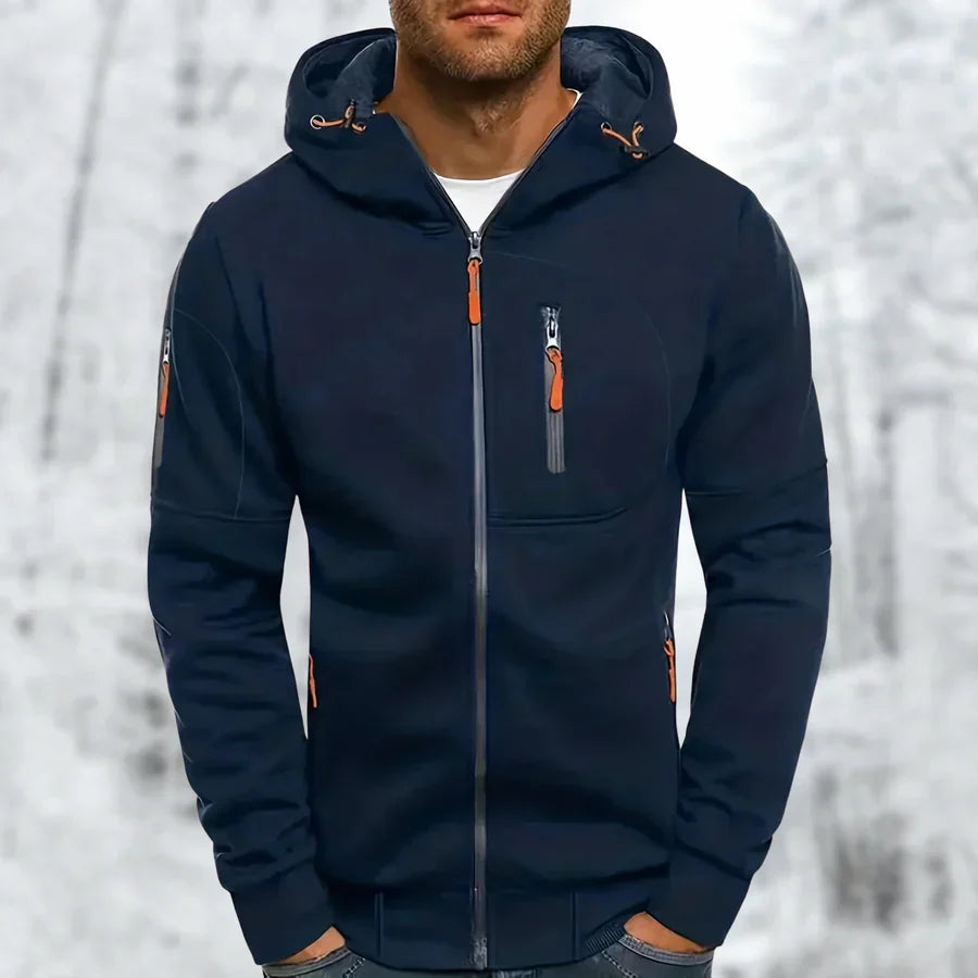 Jacke Herren | Kapuze mit Reißverschlusstaschen