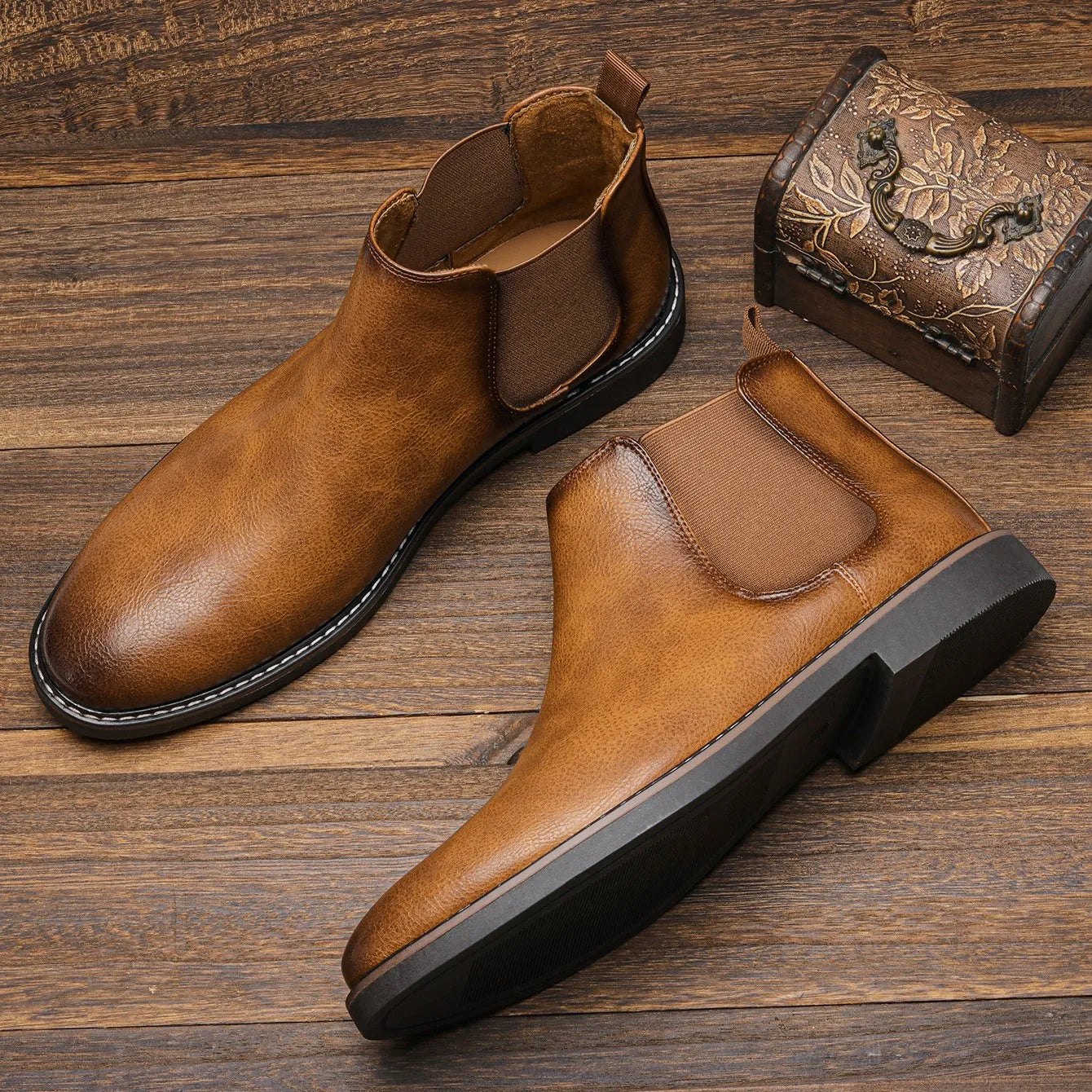 Boots Herren | Seitliche Elastikeinsätze mit Schlanker Silhouette