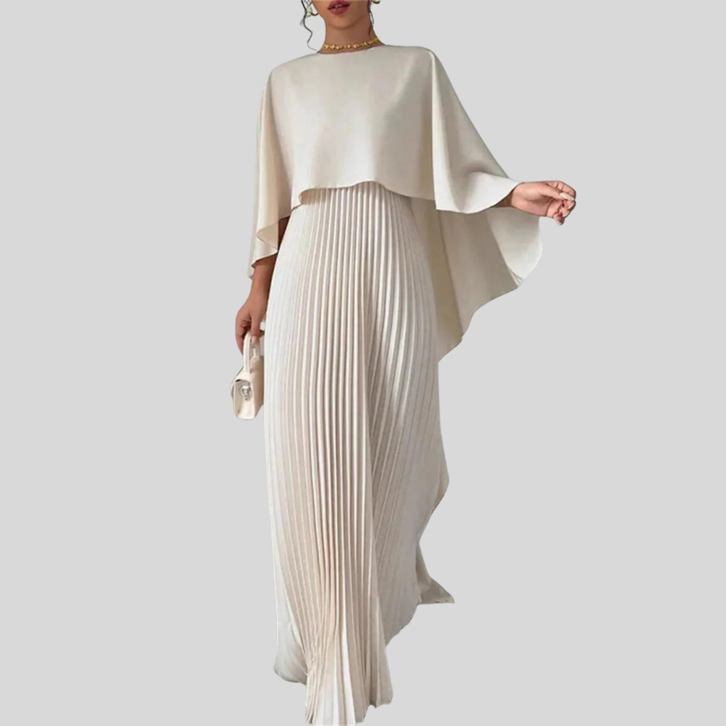 Maxikleid Damen | Batwing-Ärmel und durchgehende Rocklänge