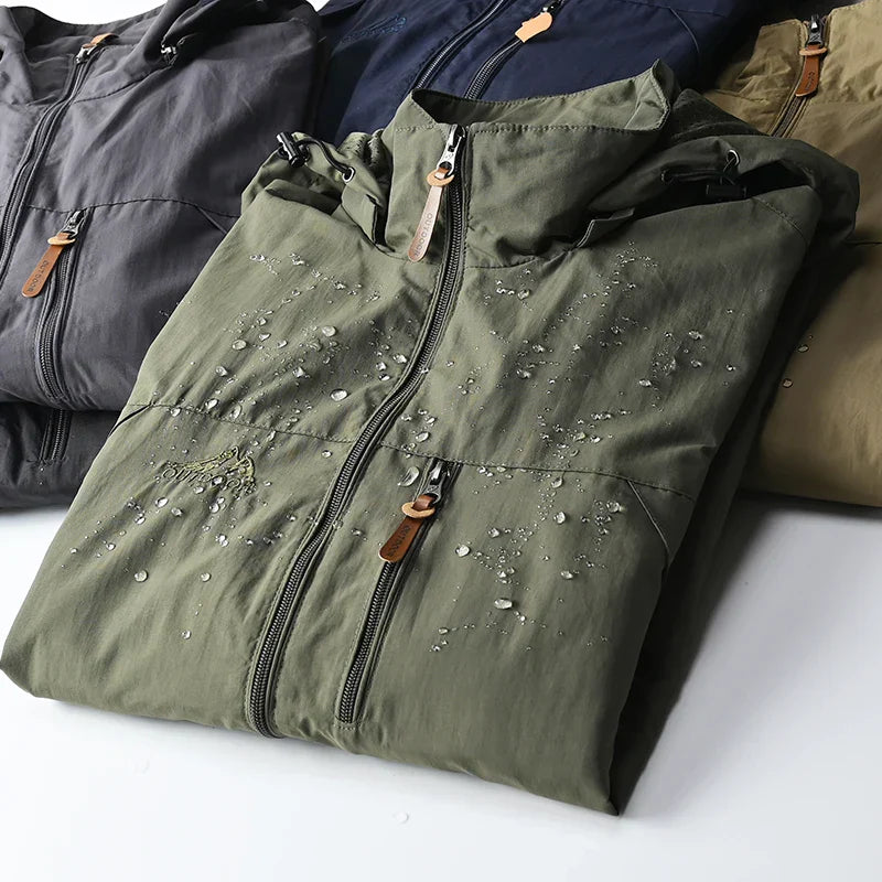 Regenjacke Herren | Wasserdicht Atmungsaktiv Gerade Form