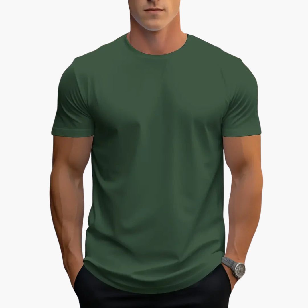 Kurzarmshirt Herren | Rundhalsausschnitt mit geradem Schnitt
