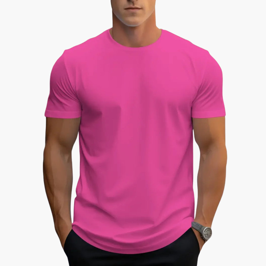 Kurzarmshirt Herren | Rundhalsausschnitt mit geradem Schnitt