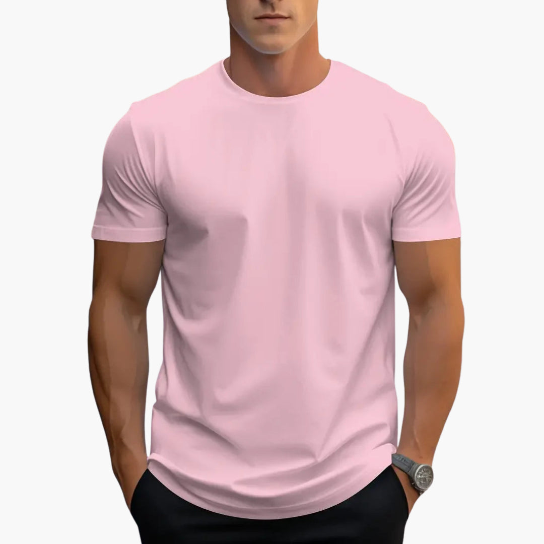 Kurzarmshirt Herren | Rundhalsausschnitt mit geradem Schnitt