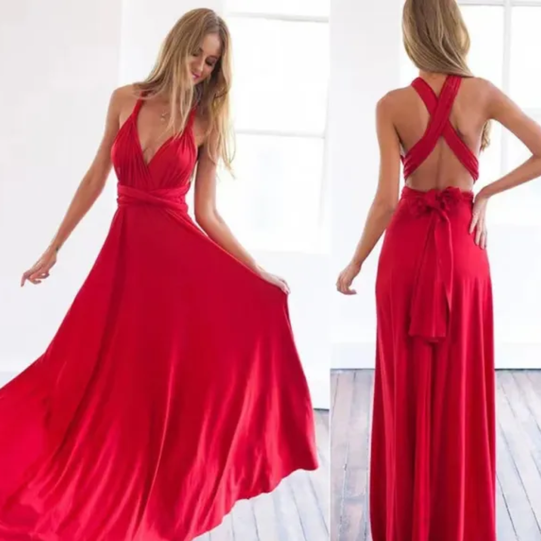 Damen Wickelkleid | Überlappender Schnitt mit Drapierung