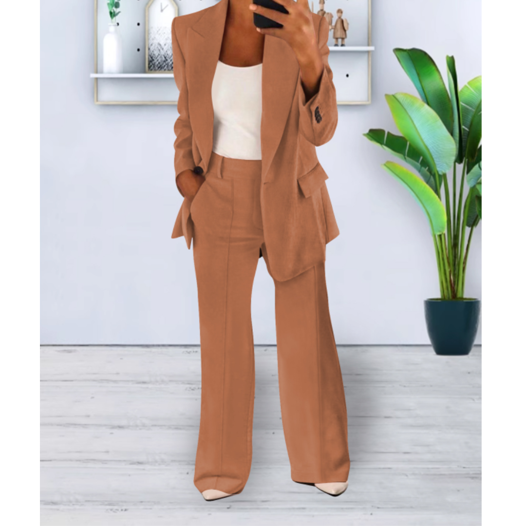 Zweiteiler Damen | Blazer mit weiter Hose