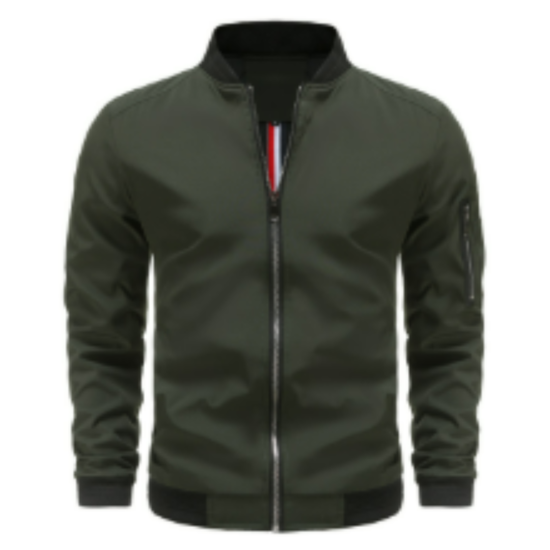 Herren Bomberjacke | Klassische Jacke mit Reißverschluss