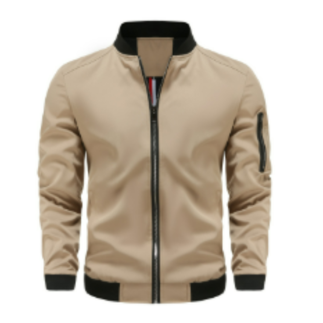 Herren Bomberjacke | Klassische Jacke mit Reißverschluss