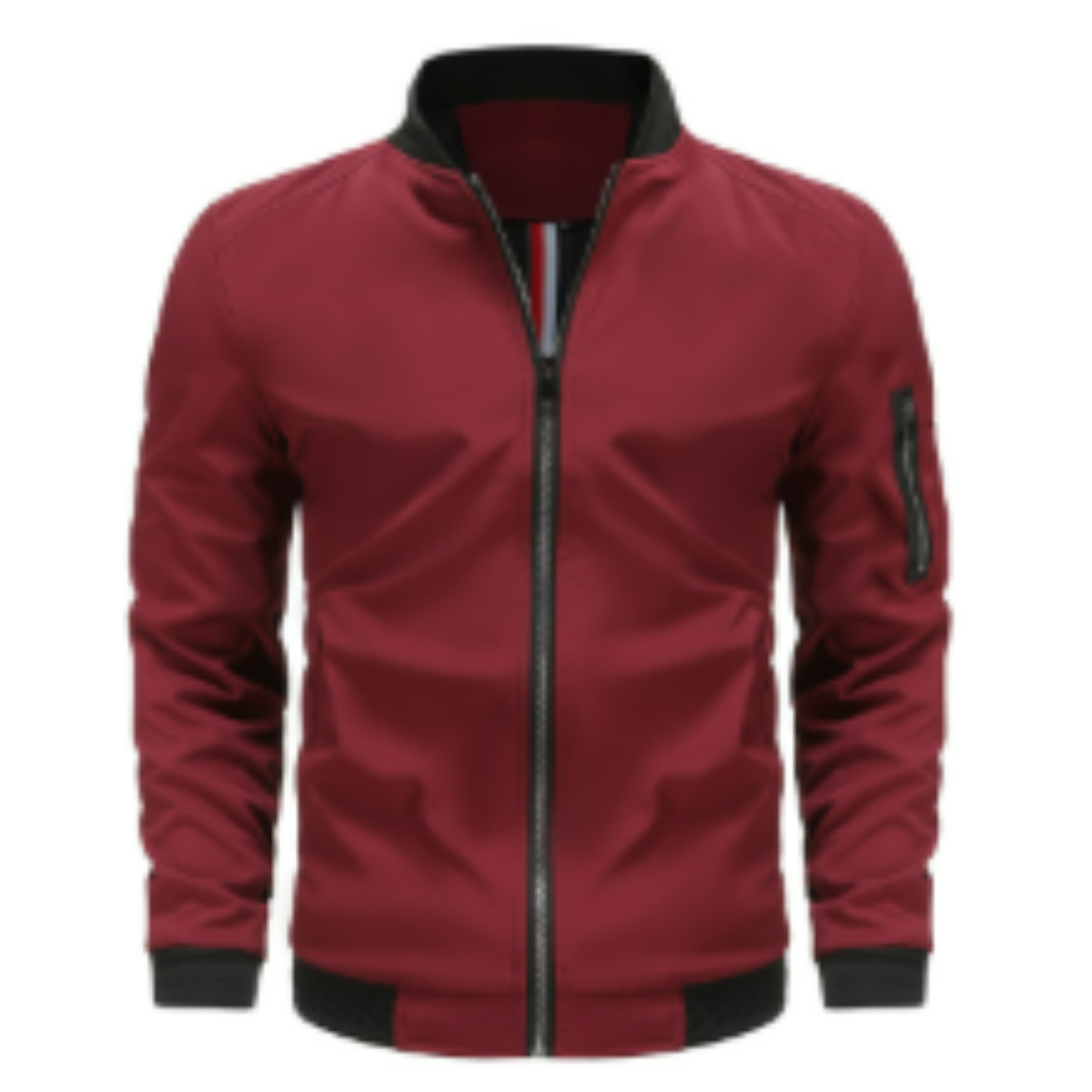 Herren Bomberjacke | Klassische Jacke mit Reißverschluss