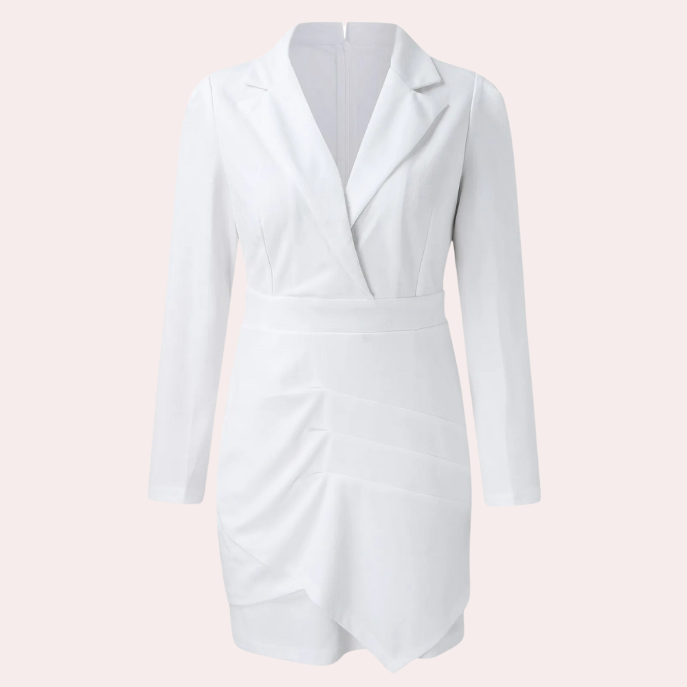Blazerkleid Damen | Gerade Form mit Reverskragen