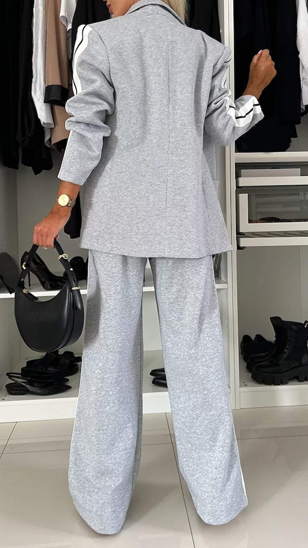 Damen Blazer Set | Zweiteilig mit Hose und Reverskragen