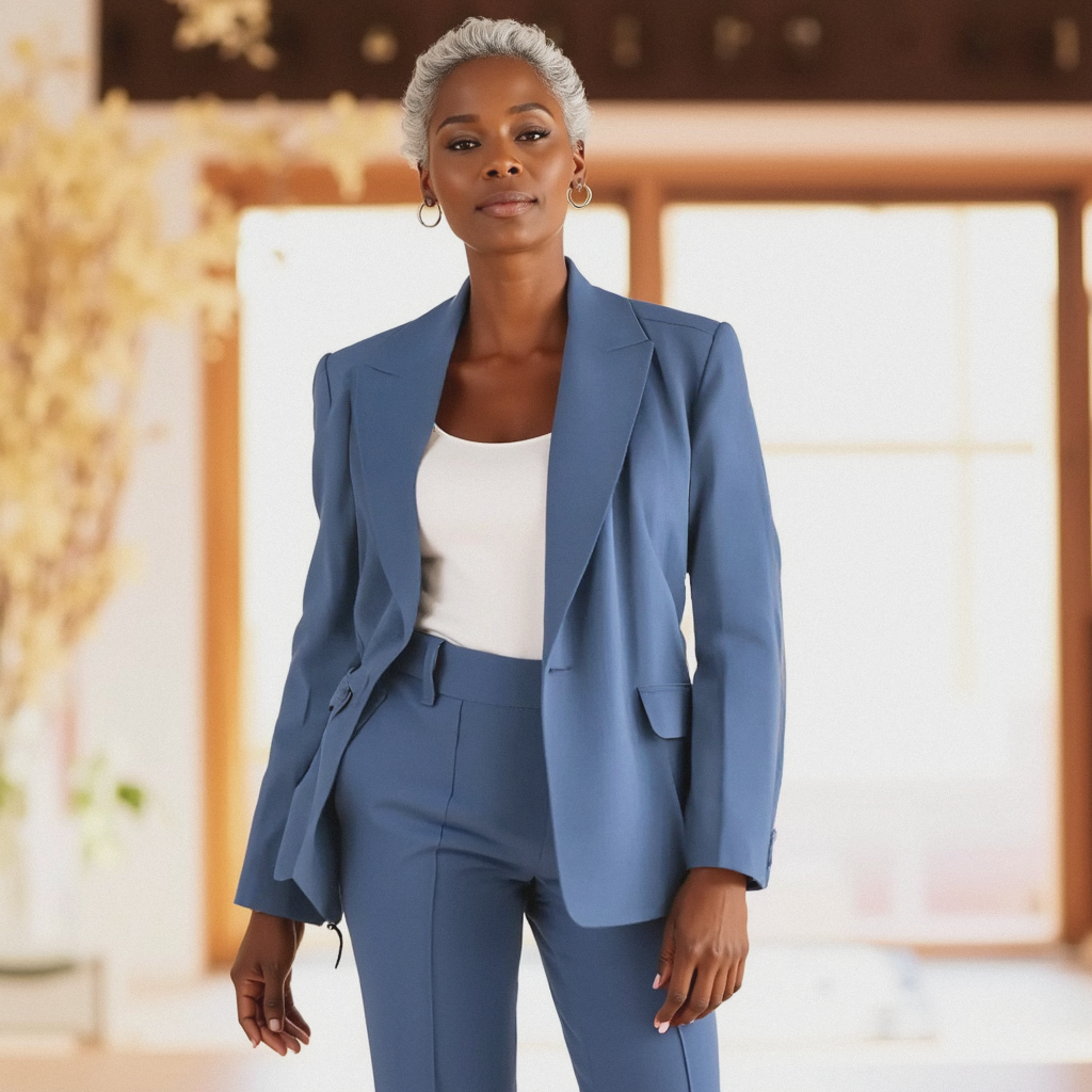Zweiteiler Damen | Blazer mit weiter Hose