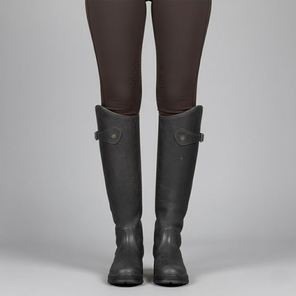 Damen Stiefel | Kniehoher Schaft mit seitlichem Verschlussdetail