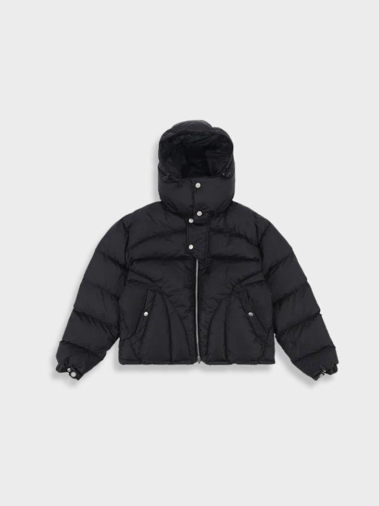 Herren Parka Pufferjacke | Kapuze und verlängerte Ausführung
