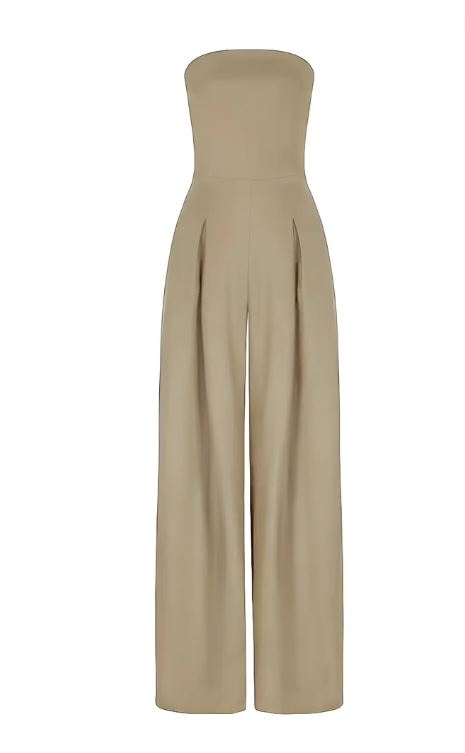 Jumpsuit Damen | Trägerlos mit weiter Beinführung