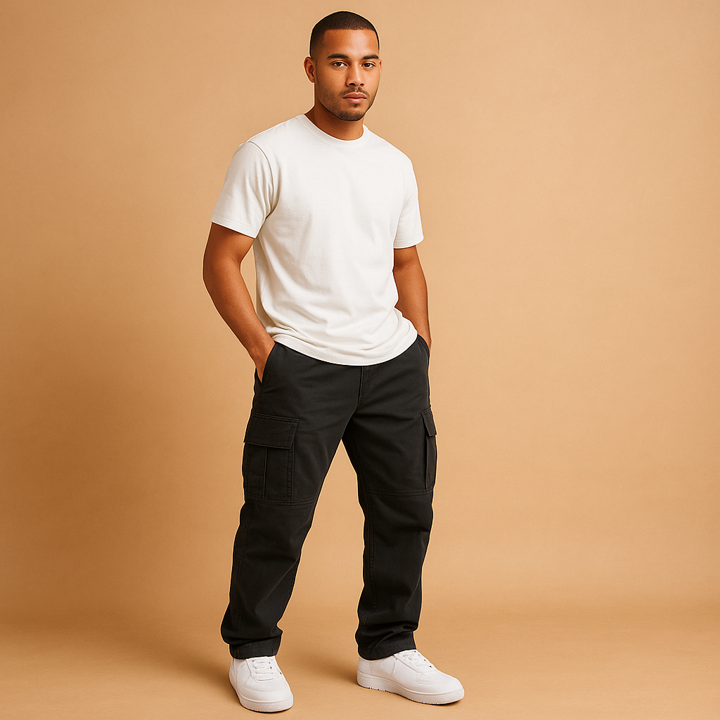 Herren Cargo Hose | reguläre Passform mit seitlichen Taschen