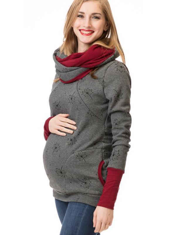 Stilloberteil Damen | Punktmuster mit Fronttasche
