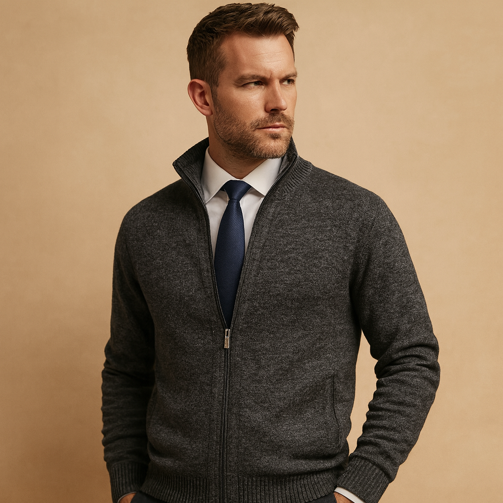 Herren Jacke | kurze Ausführung mit durchgehender Frontöffnung