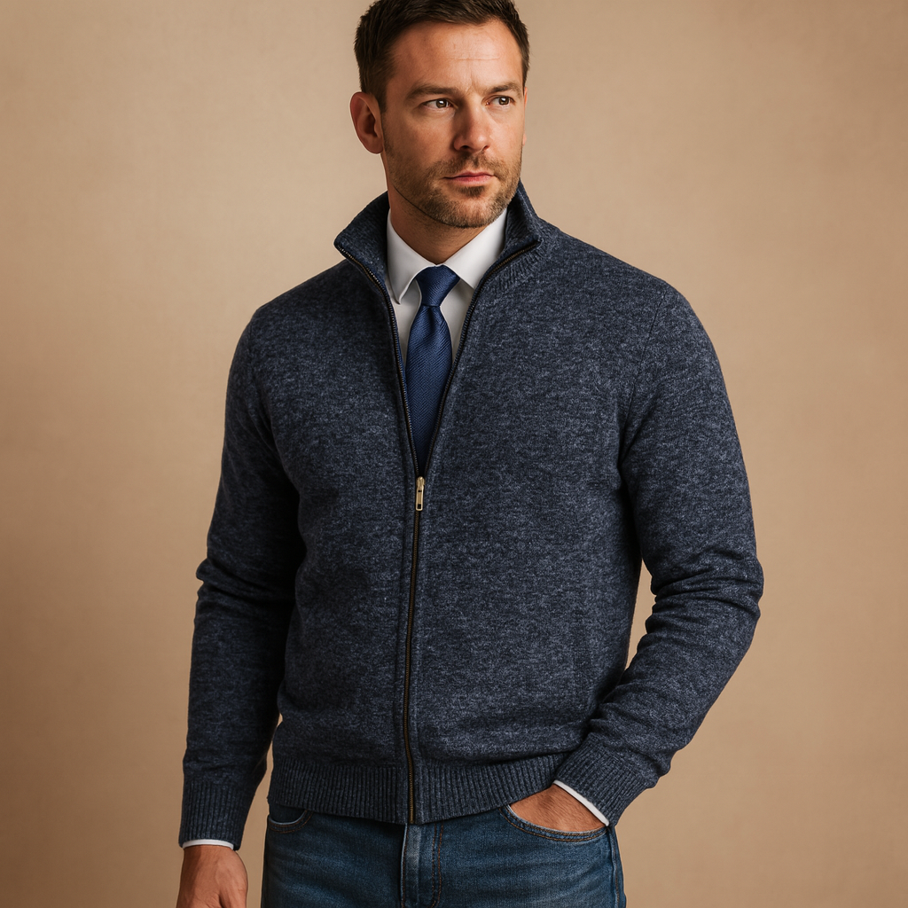 Herren Jacke | kurze Ausführung mit durchgehender Frontöffnung