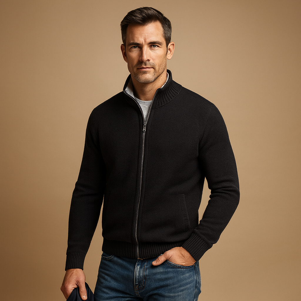 Herren Jacke | kurze Ausführung mit durchgehender Frontöffnung