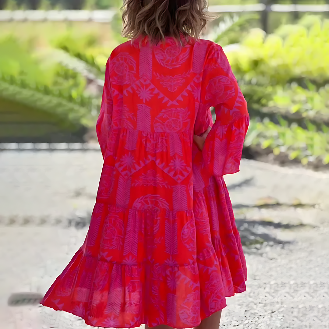 Kleid Damen | V-Ausschnitt und knielange Form