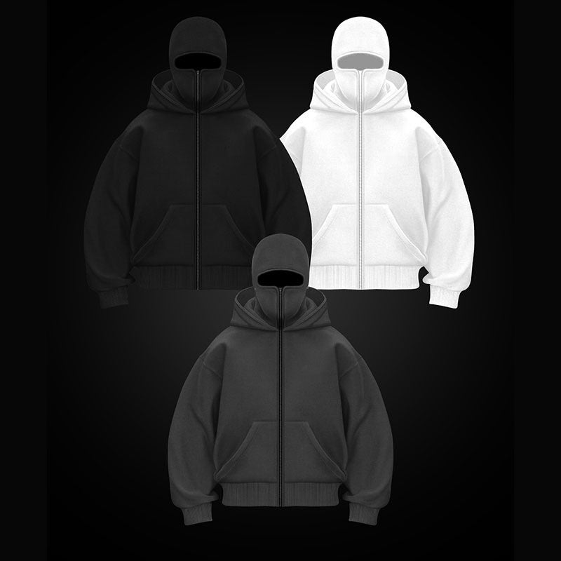 Herren Jacke | Reißverschluss mit Kapuze und Fronttasche