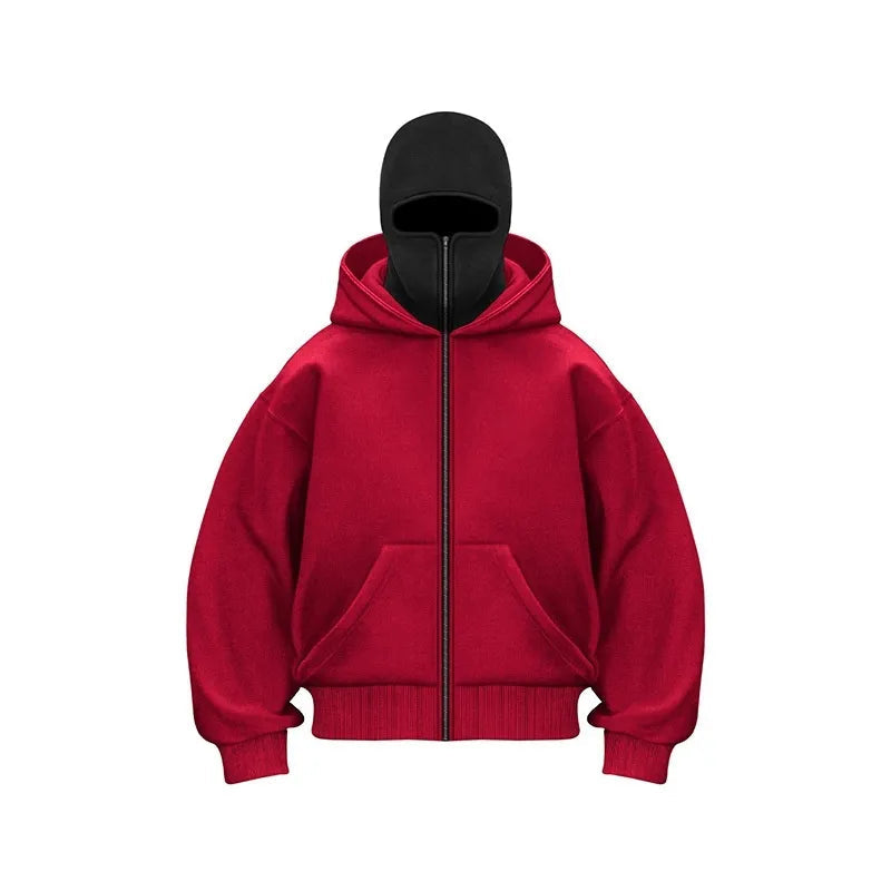 Herren Jacke | Reißverschluss mit Kapuze und Fronttasche
