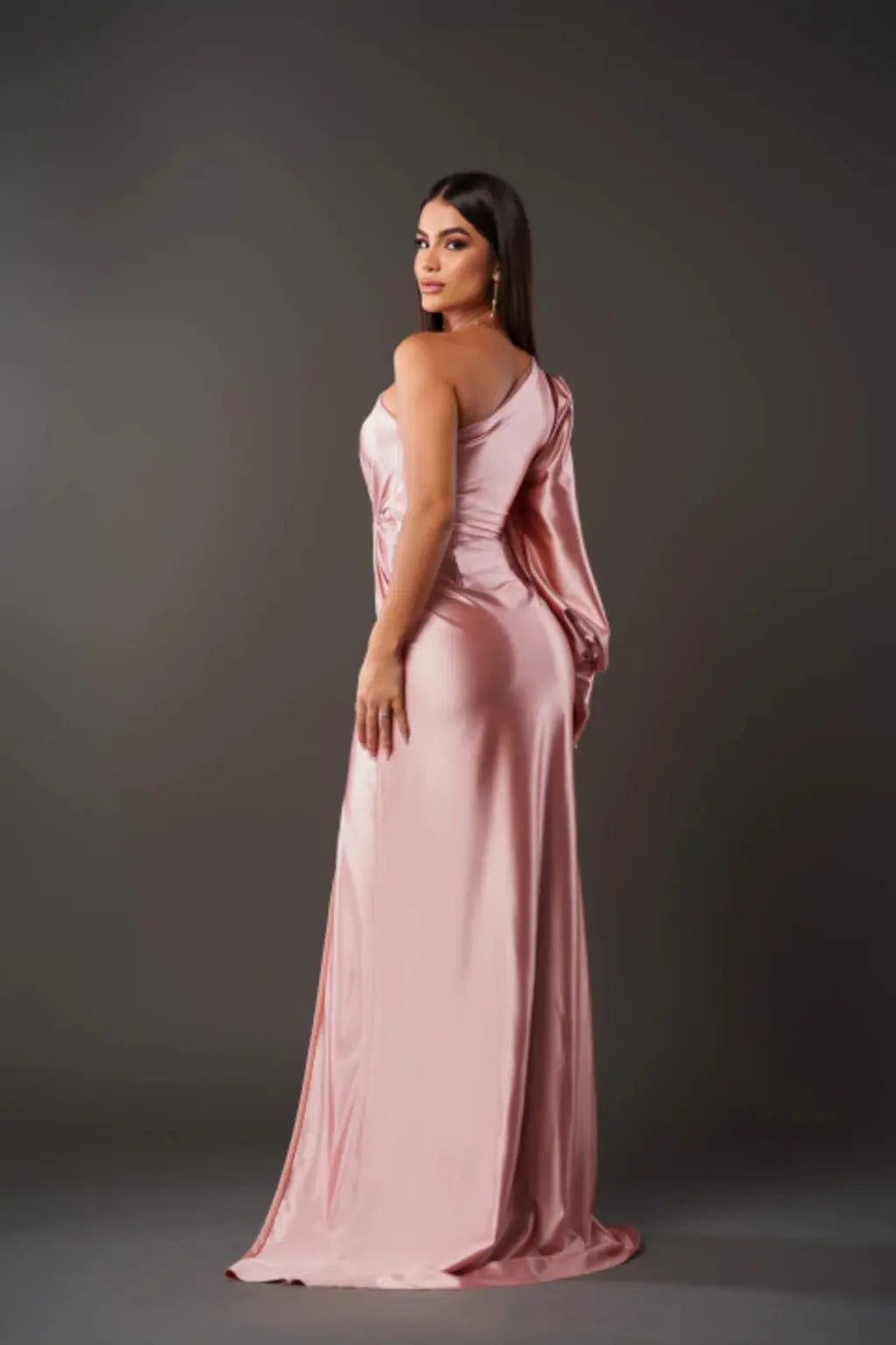 Kleid Damen | One-Shoulder mit Drapierung