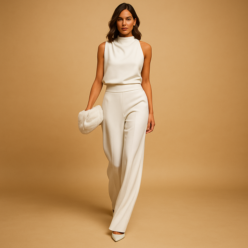 Jumpsuit Damen | Ärmelloser Schnitt mit weitem Bein