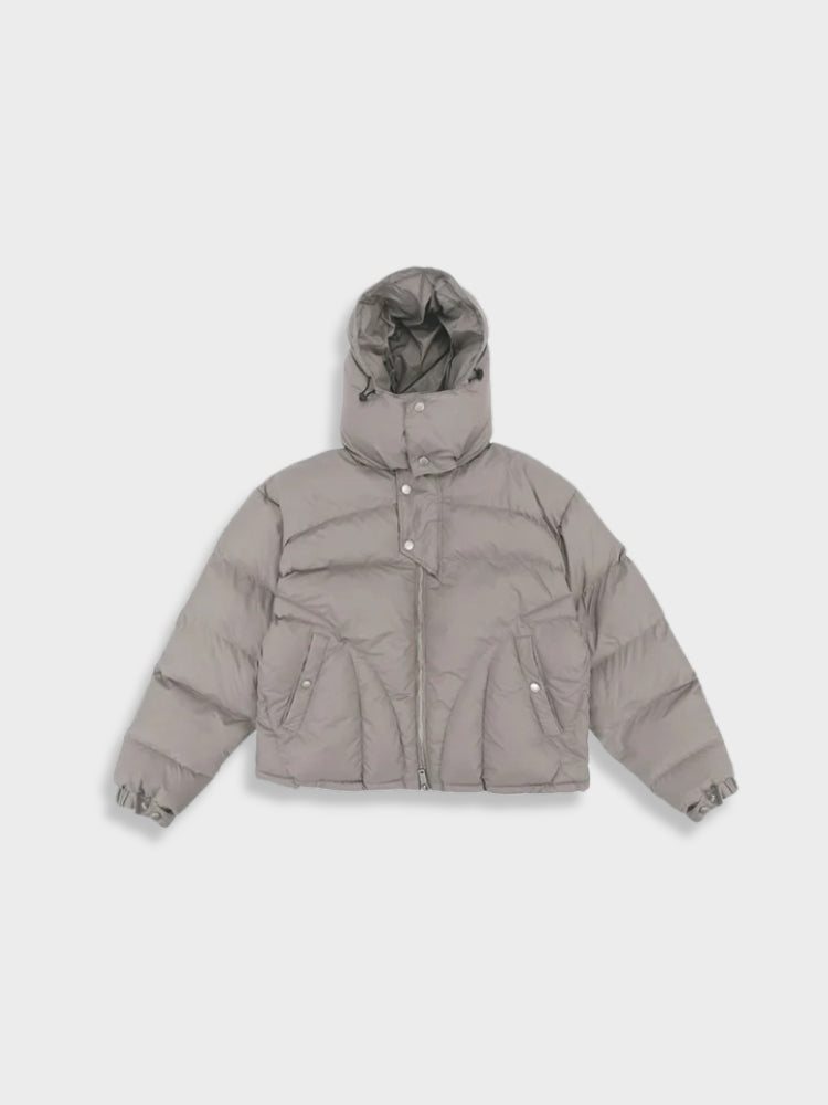 Herren Parka Pufferjacke | Kapuze und verlängerte Ausführung