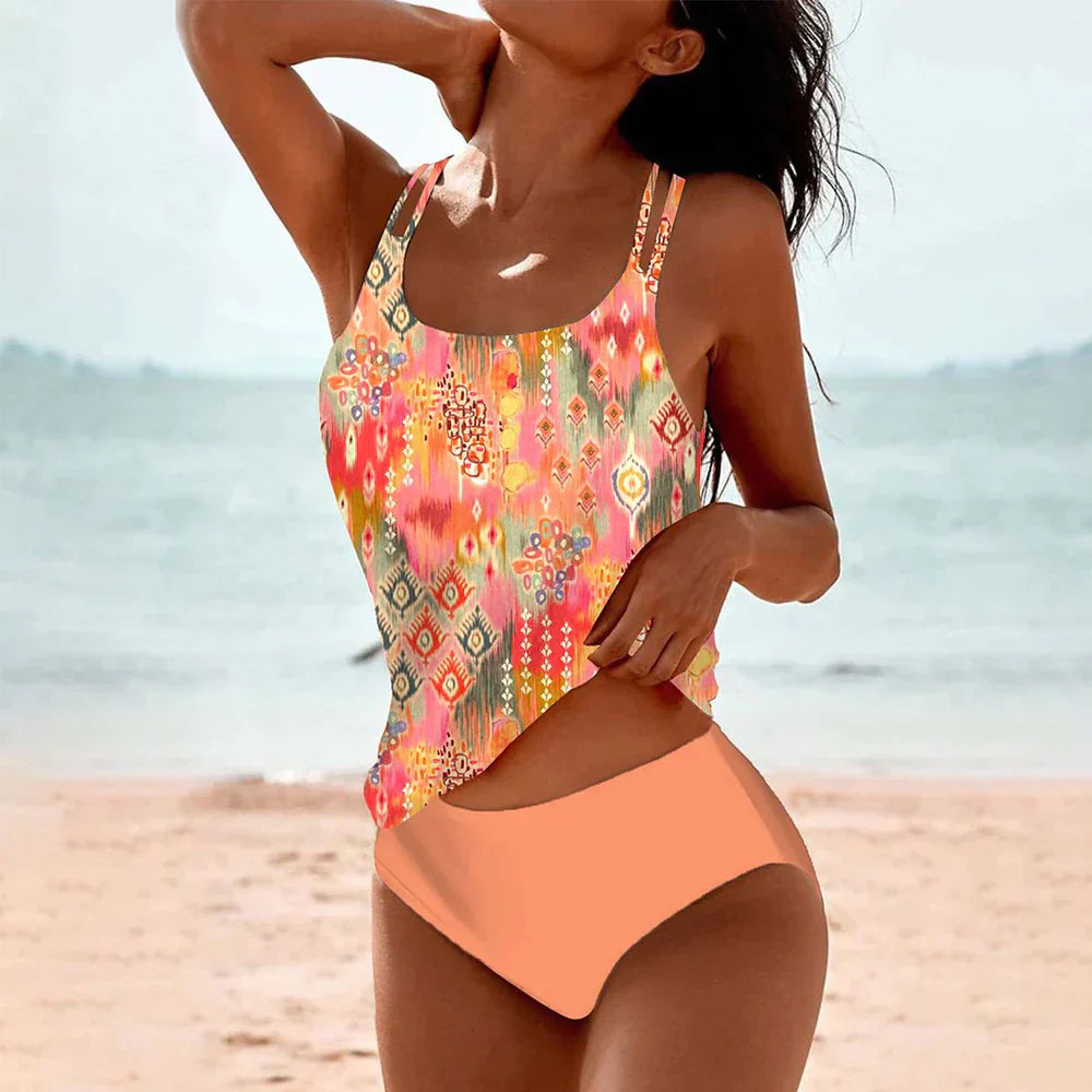 Tankini Damen | Zweiteilig mit Oberteil und Unterteil