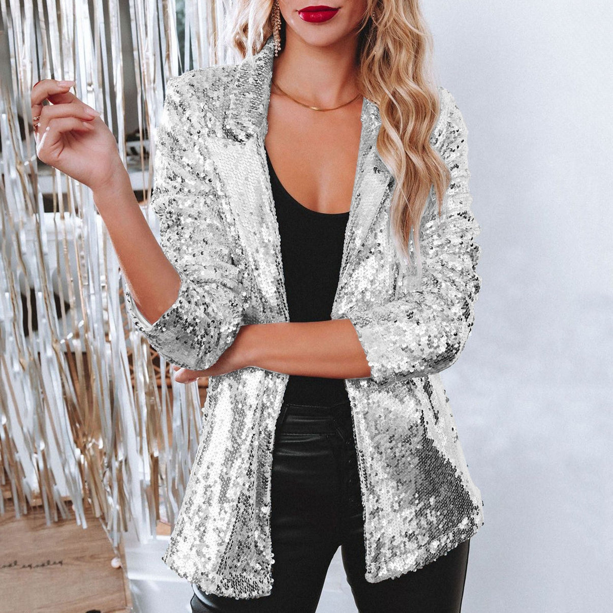 Damen Blazer | strukturierte Schulterlinie mit V-Front