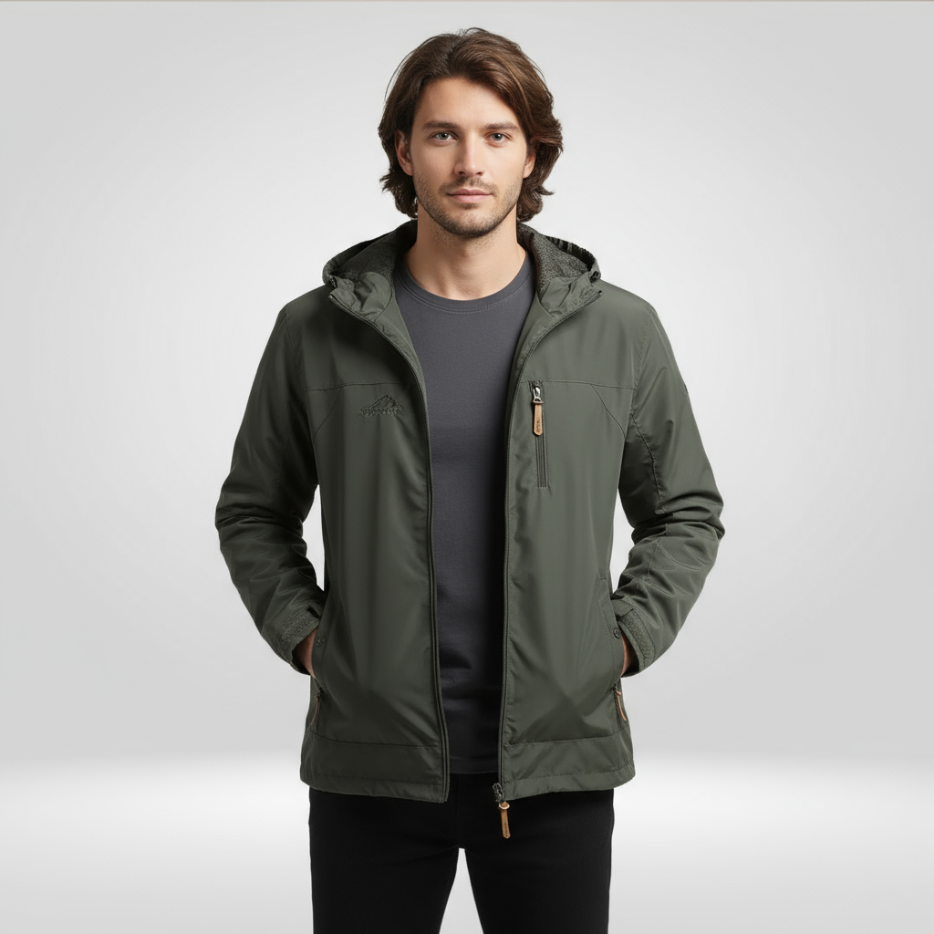 Regenjacke Herren | Wasserdicht Atmungsaktiv Gerade Form