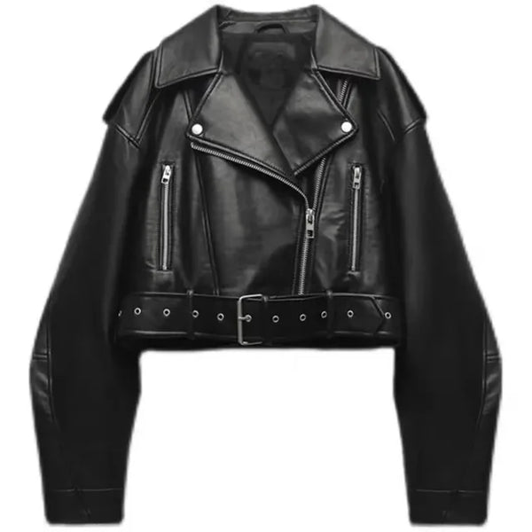Jacke Damen | Asymmetrischer Reißverschluss mit Gürtel