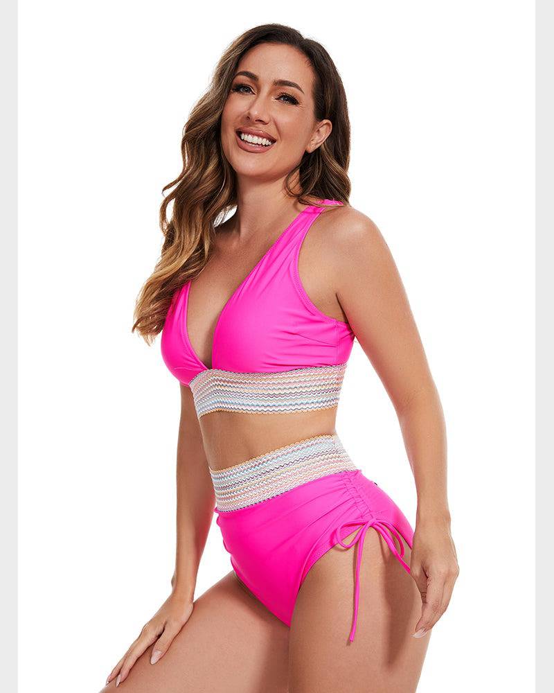 Damen Bikini | Zweiteilig mit hoher Taille und Halteform