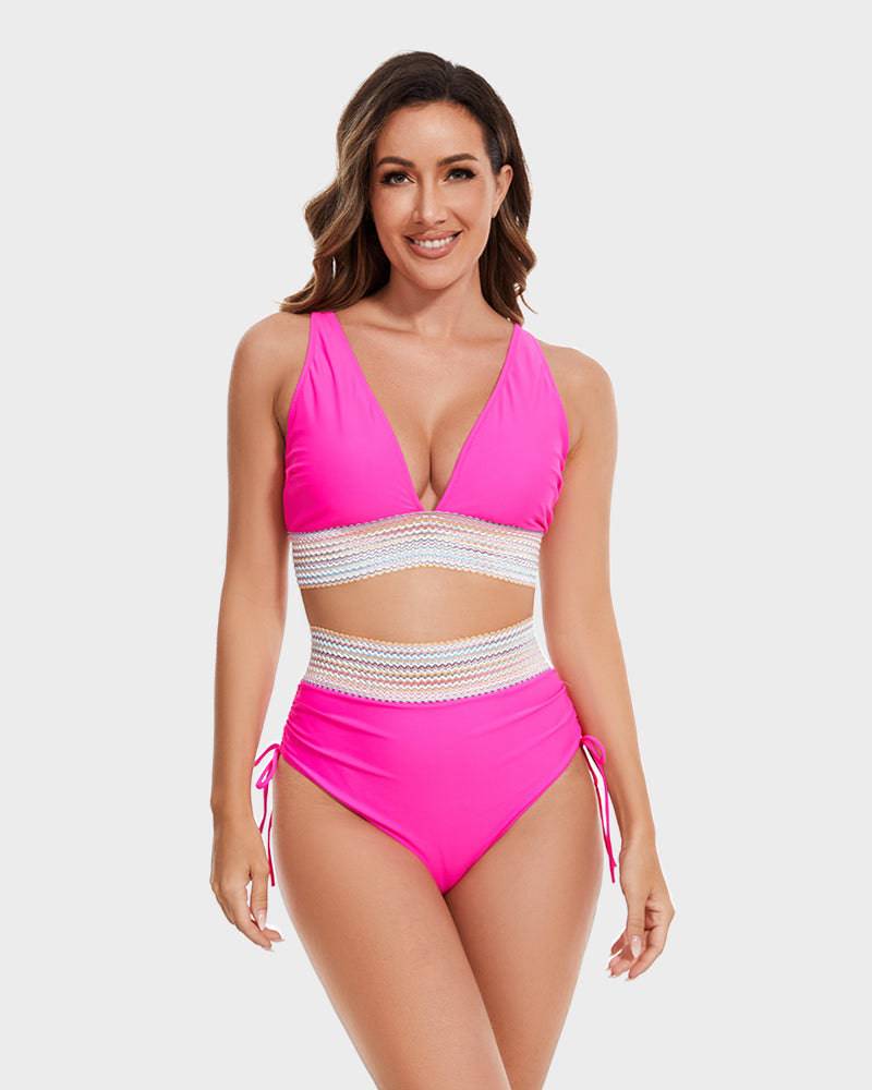 Damen Bikini | Zweiteilig mit hoher Taille und Halteform