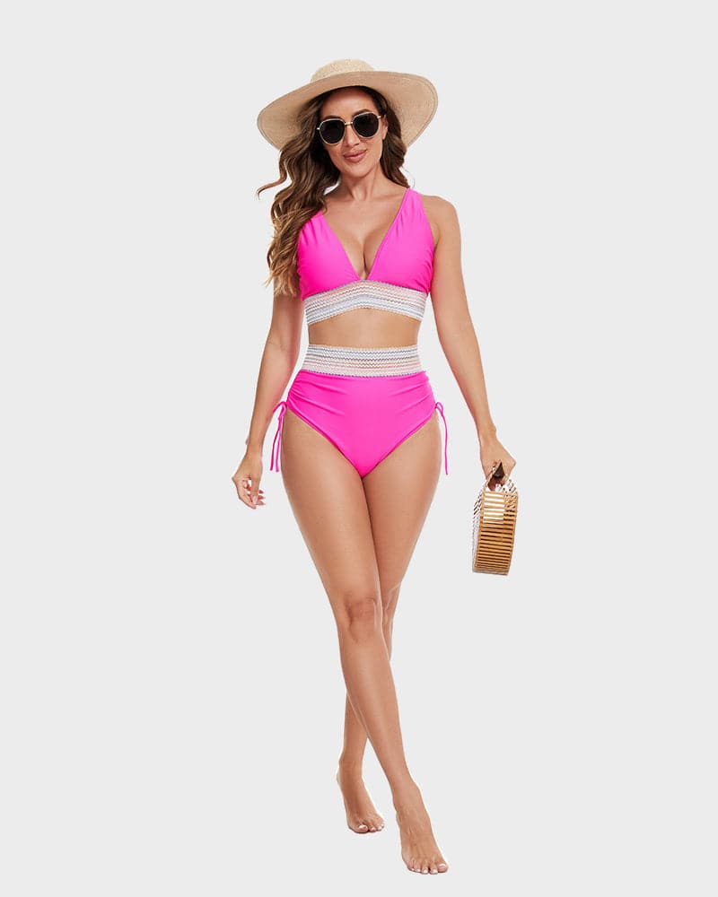 Damen Bikini | Zweiteilig mit hoher Taille und Halteform