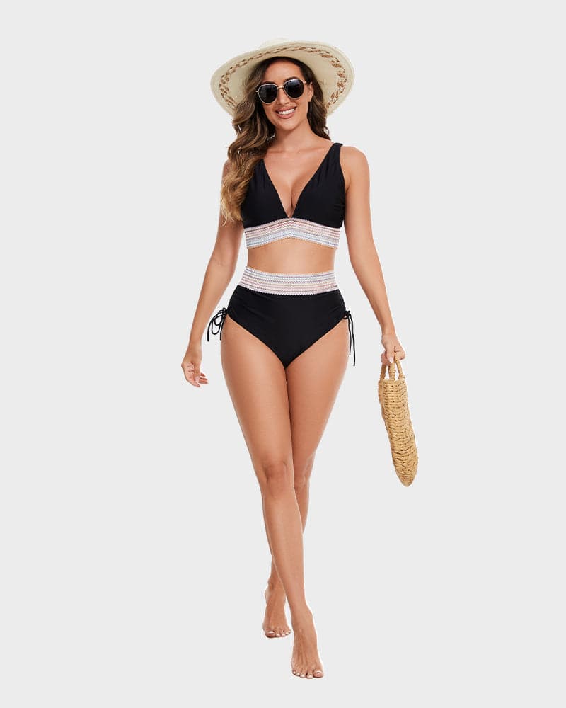 Damen Bikini | Zweiteilig mit hoher Taille und Halteform