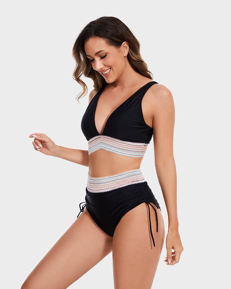 Damen Bikini | Zweiteilig mit hoher Taille und Halteform