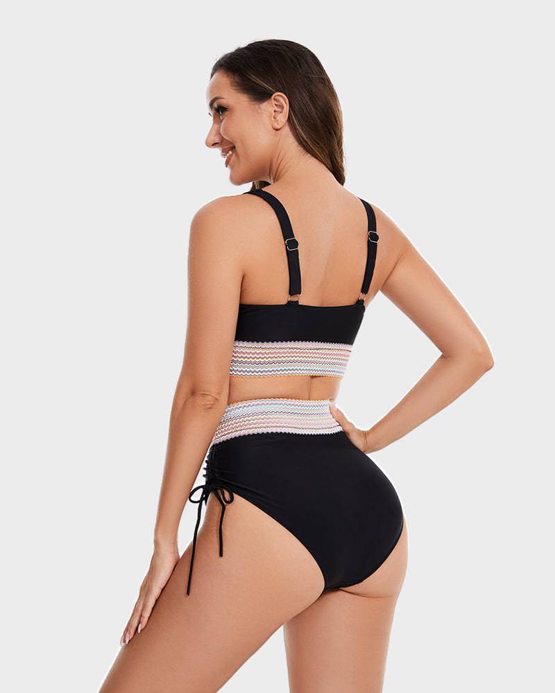 Damen Bikini | Zweiteilig mit hoher Taille und Halteform