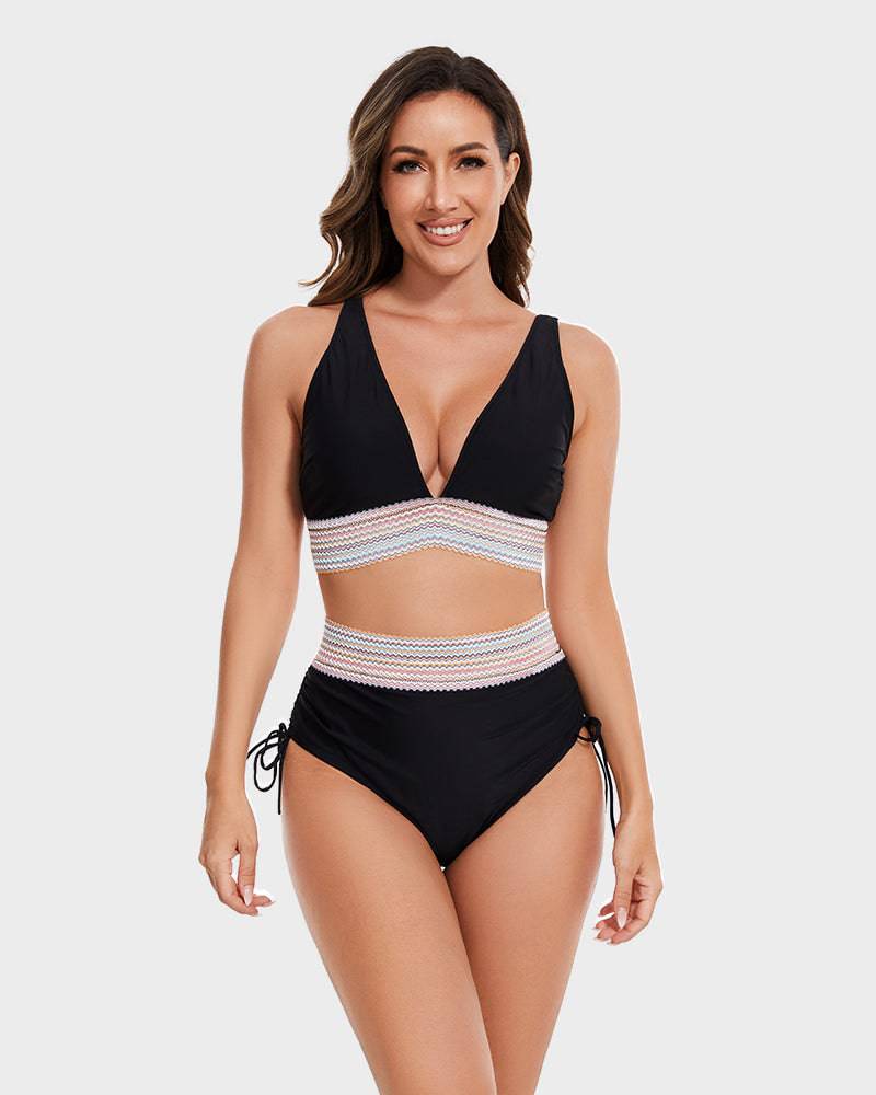 Damen Bikini | Zweiteilig mit hoher Taille und Halteform