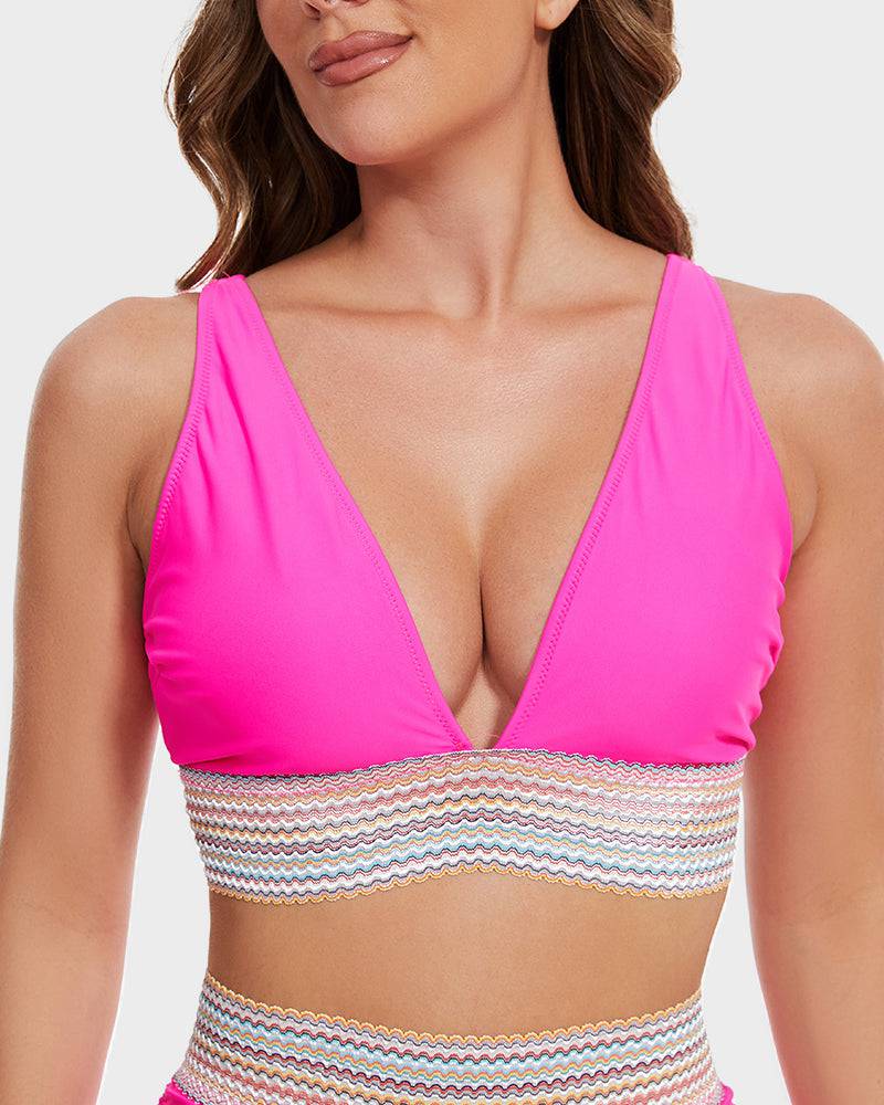Damen Bikini | Zweiteilig mit hoher Taille und Halteform