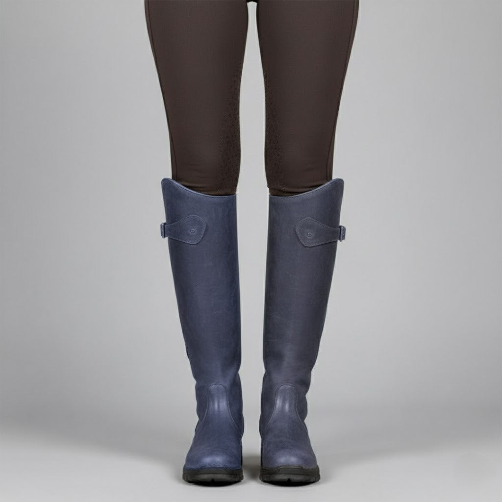 Damen Stiefel | Kniehoher Schaft mit seitlichem Verschlussdetail