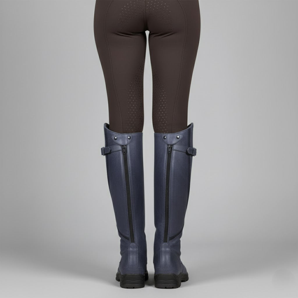 Damen Stiefel | Kniehoher Schaft mit seitlichem Verschlussdetail